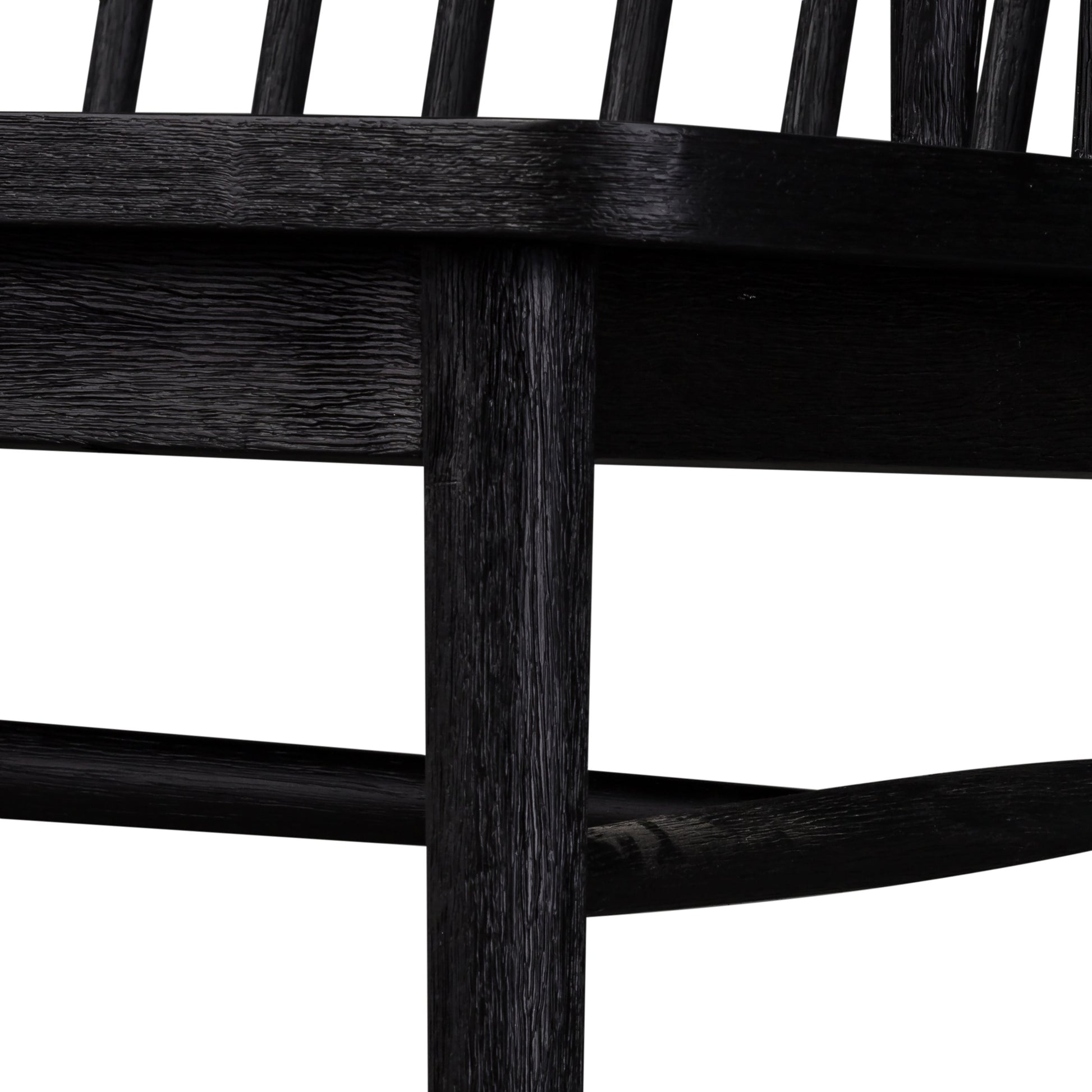 Aspen Bench by Four Hands in matte black. Made from solid beech, beech veneer in a cottage & farmhouse style.