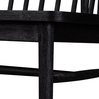 Aspen Bench by Four Hands in matte black. Made from solid beech, beech veneer in a cottage & farmhouse style.