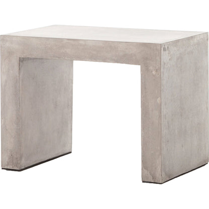 Parish Side Table by Four Hands in dark gray and gray concrete. Made from concrete in a modern style.