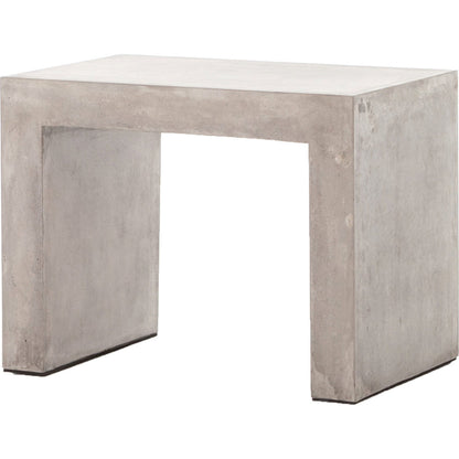 Parish Side Table by Four Hands in dark gray and gray concrete. Made from concrete in a modern style.