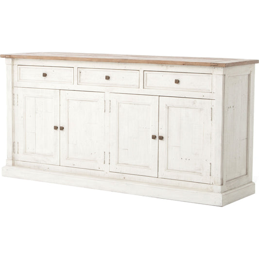 001 S-279237 | Primary Silo | Cintra Sideboard by Four Hands in limestone white, driftwood natural. Made from solid mixed reclaimed wood in a cottage & farmhouse style.