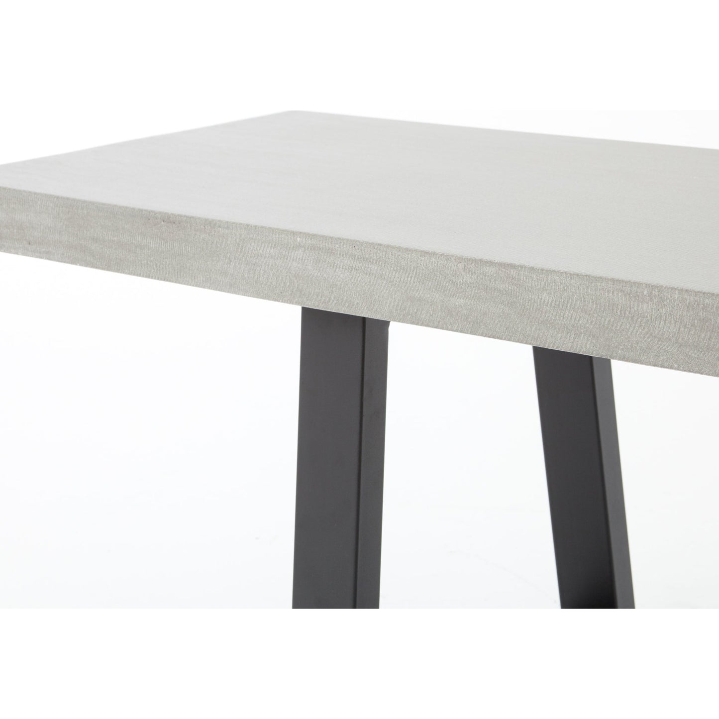 005 SR-368966 | Closeup | Cyrus Dining Bench by Four Hands in black and grey. Made from lavastone composite, iron in a modern style.