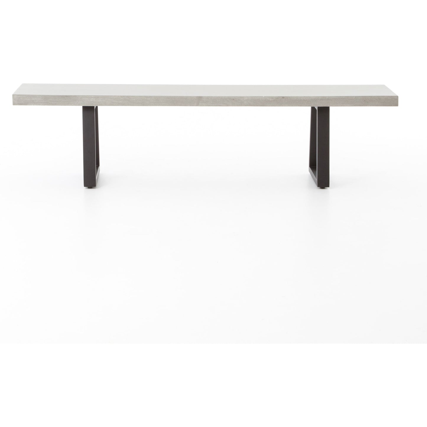 002 SR-368966 | Additional Silo | Cyrus Dining Bench by Four Hands in black and grey. Made from lavastone composite, iron in a modern style.