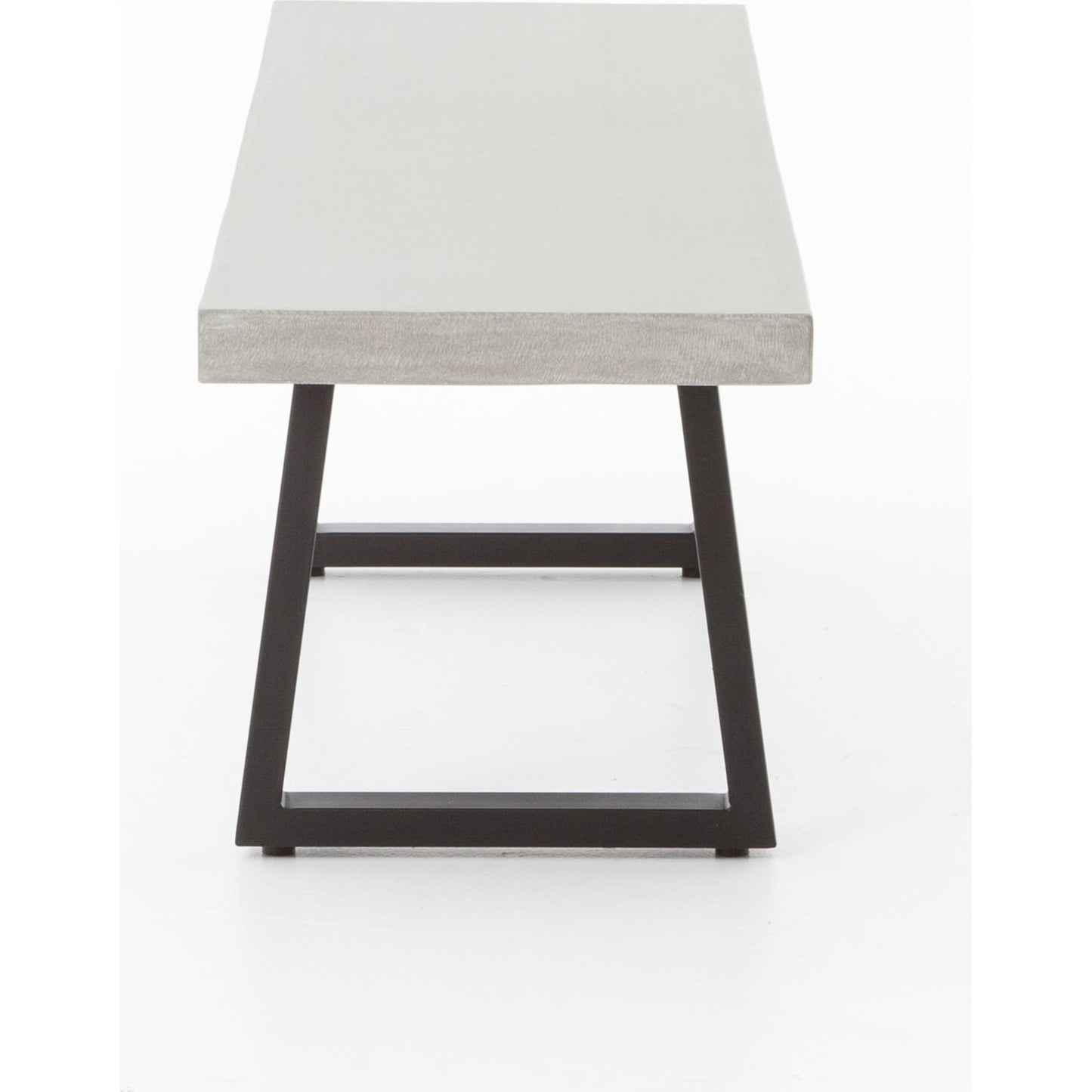 003 SR-368966 | Additional Silo | Cyrus Dining Bench by Four Hands in black and grey. Made from lavastone composite, iron in a modern style.