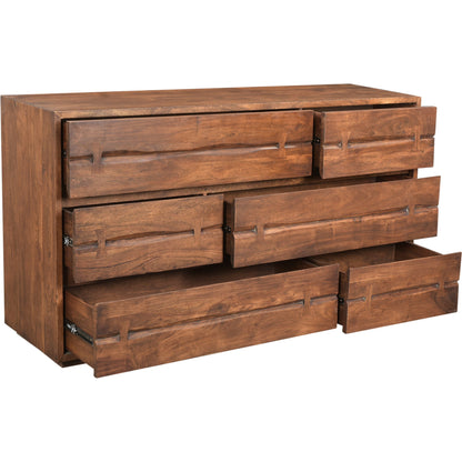 Madagascar Dresser by Moe's Home Collection in brown. Made from solid acacia wood in a eclectic & global style.