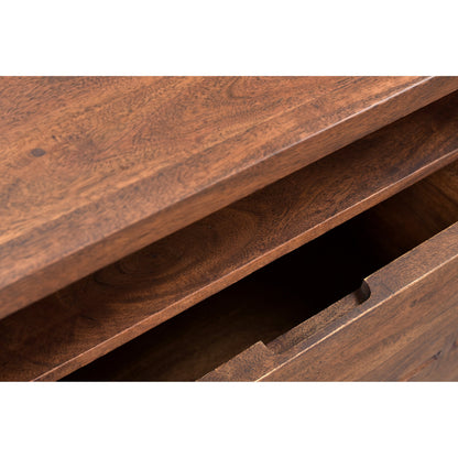 Madagascar Nightstand by Moe's Home Collection in brown. Made from solid acacia wood in a modern style.