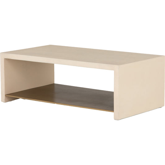 Hugo Coffee Table by Four Hands. Made from concrete, iron in a modern style.