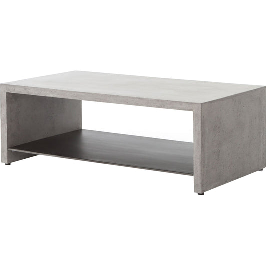 Hugo Coffee Table by Four Hands. Made from concrete, iron in a modern style.
