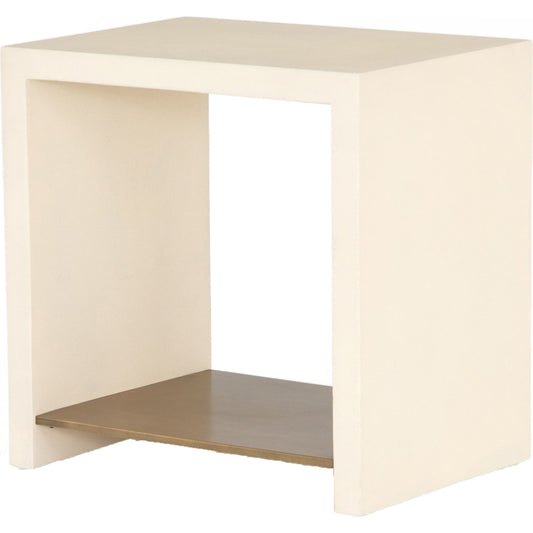 Hugo End Table by Four Hands. Made from concrete, iron in a modern style.