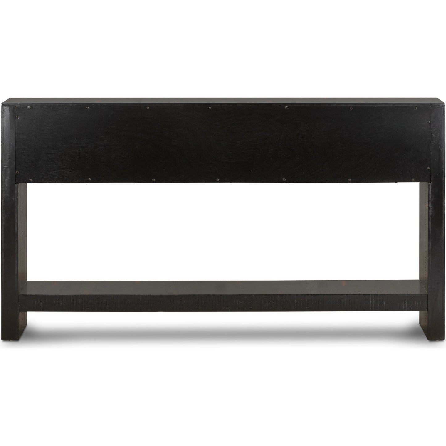 009 S-279529 | Additional Silo | Suki Console Table by Four Hands in burnished black. Made from resawn mixed wood in a modern style.