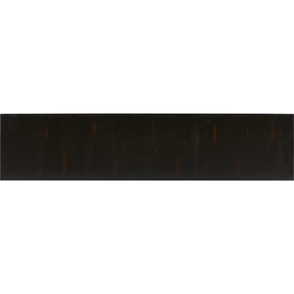 Suki Console Table by Four Hands in burnished black. Made from resawn mixed wood in a modern style.