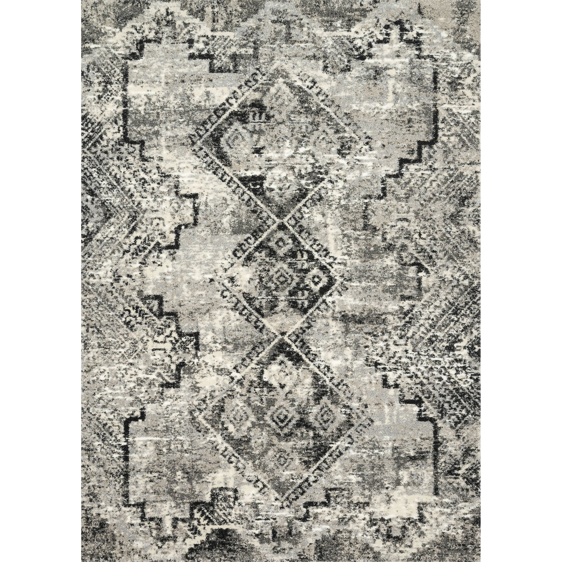 Viera VR-10 Rug by Loloi in gray, black. Made from unique in a eclectic & global style.