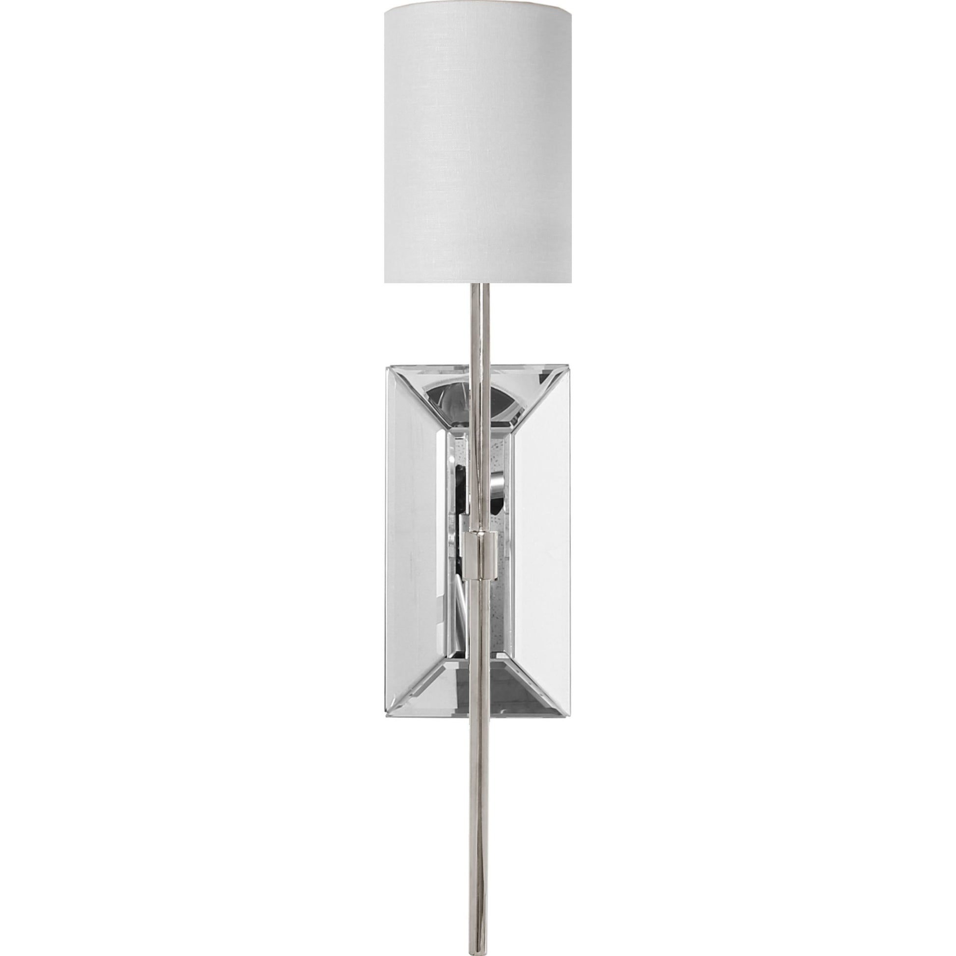 Virginia Sconce by Worlds Away in nickel. Made from metal, glass, linen in a transitional style.