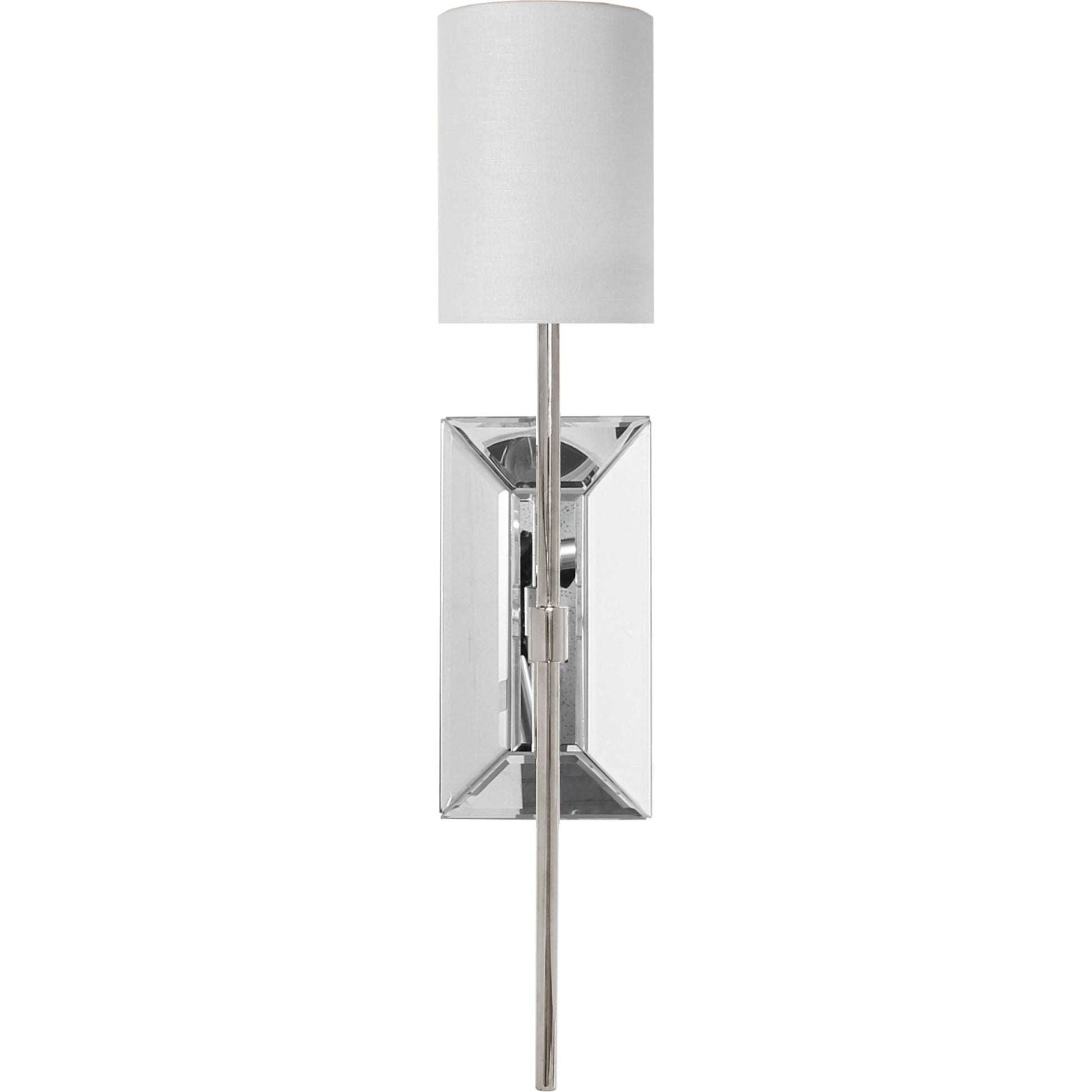 Virginia Sconce by Worlds Away in nickel. Made from metal, glass, linen in a transitional style.