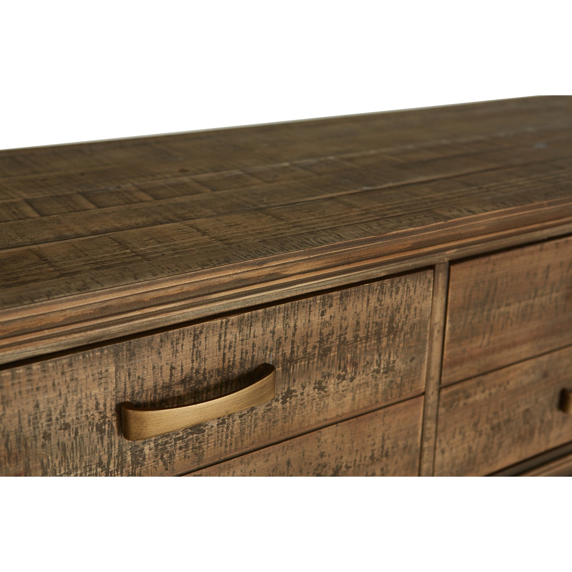 Aristocrat Console Table by Moe's Home Collection in natural and honey brown. Made from reclaimed fir wood, metal in a modern style.