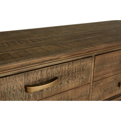 Aristocrat Console Table by Moe's Home Collection in natural and honey brown. Made from reclaimed fir wood, metal in a modern style.