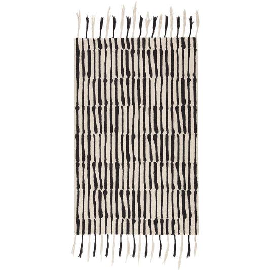 Vera by Nikki Chu VNK08 Rug by Jaipur Living in black, ivory. Made from 100% wool in a unique style.