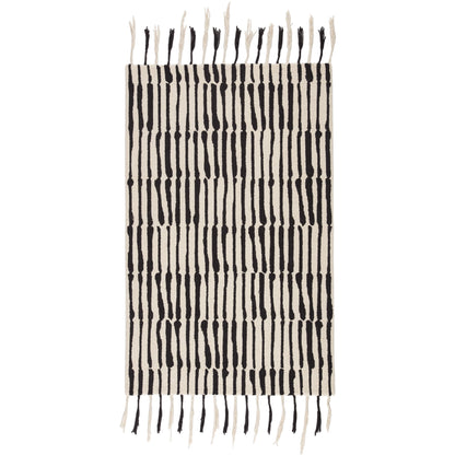 Vera by Nikki Chu VNK08 Rug by Jaipur Living in black, ivory. Made from 100% wool in a unique style.
