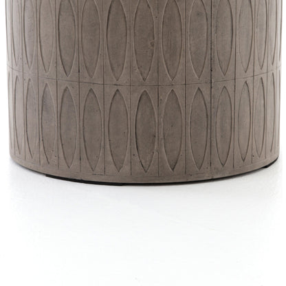 Colorado End Table by Four Hands in gray concrete. Made from unique in a eclectic & global style.