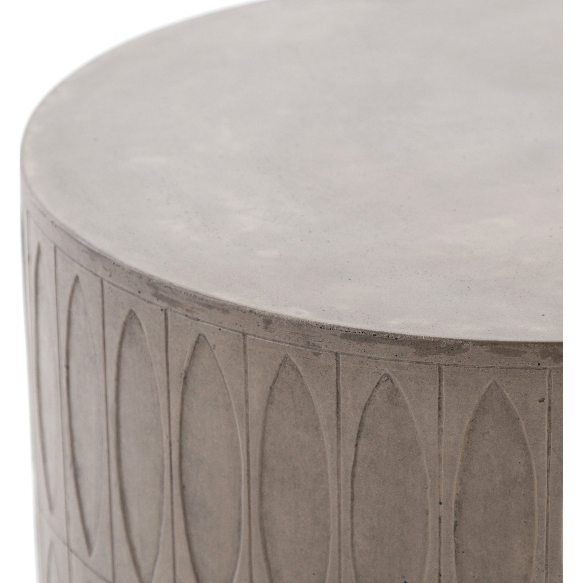 Colorado End Table by Four Hands in gray concrete. Made from unique in a eclectic & global style.