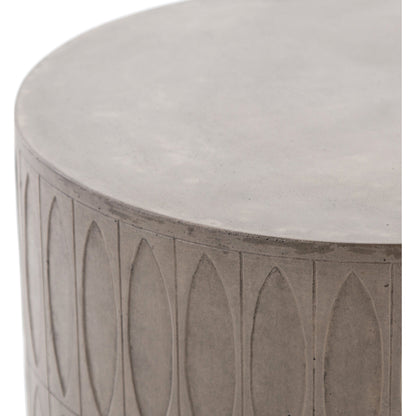 Colorado End Table by Four Hands in gray concrete. Made from unique in a eclectic & global style.