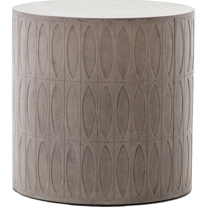 Colorado End Table by Four Hands in gray concrete. Made from unique in a eclectic & global style.