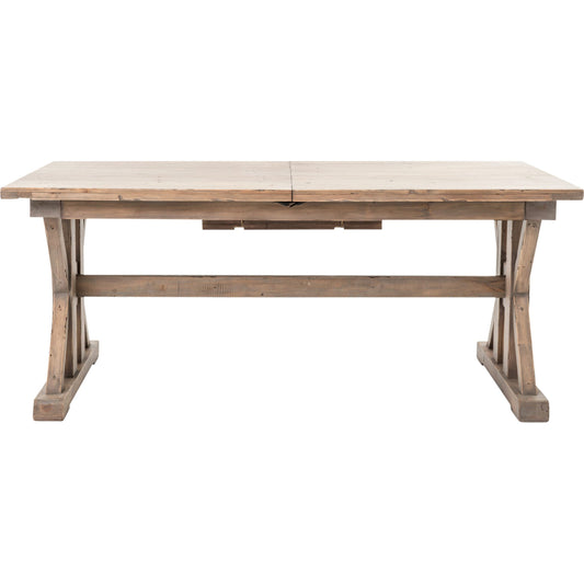 Tuscanspring Dining Table by Four Hands in sundried wheat. Made from solid mixed reclaimed wood in a cottage & farmhouse style.
