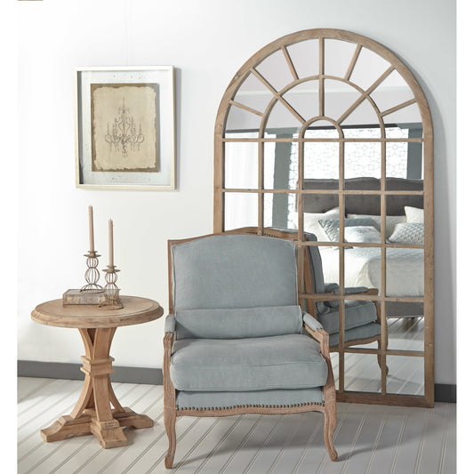 Venetian Mirror by Essentials For Living in smoke gray pine. Made from reclaimed pine in a cottage & farmhouse style.