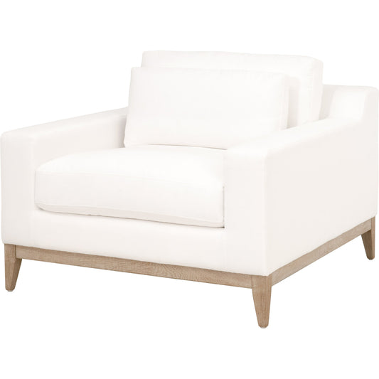 Vienna Sofa Chair by Essentials For Living in natural gray, livesmart peyton-pearl. Made from solid oak wood, mdf, 98% polyester, 2% nylon fabric, 50, 50 down blend in a modern style.