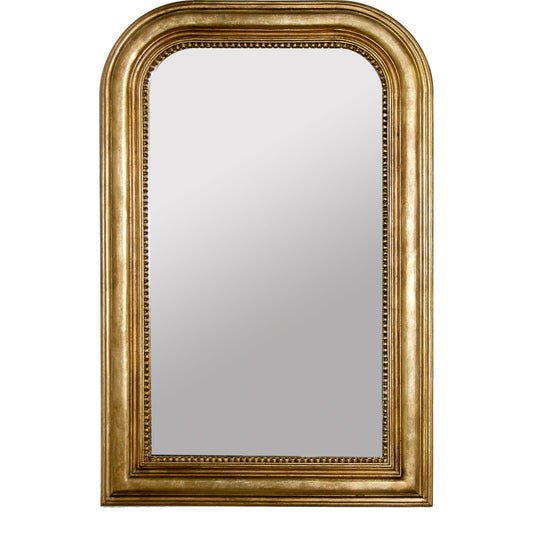 Waverly Hand Carved Curved Top Mirror by Worlds Away. Made from hardwood solids, glass in a transitional style.