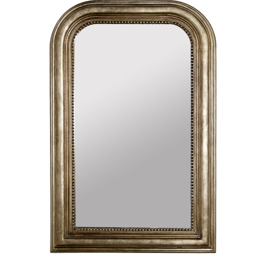 Waverly Hand Carved Curved Top Mirror by Worlds Away. Made from hardwood solids, glass in a transitional style.