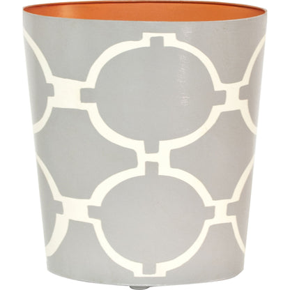 Acadia Modern Wastebasket by Worlds Away. Made from metal in a transitional style.