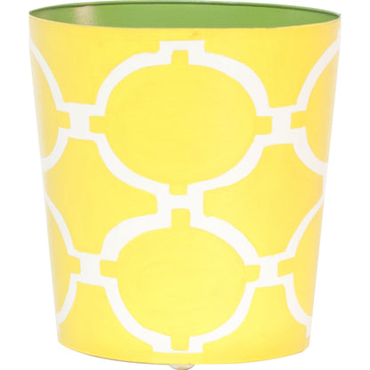 Acadia Modern Wastebasket by Worlds Away. Made from metal in a transitional style.