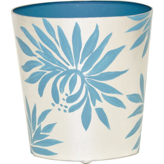 Dahlia Wastebasket by Worlds Away. Made from metal in a coastal style.