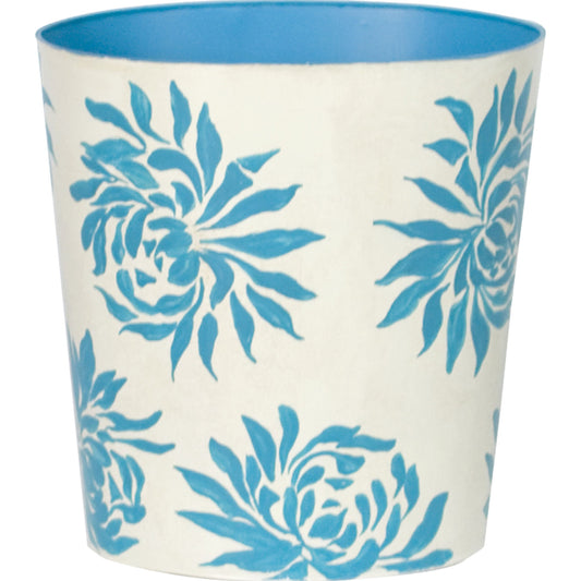 Dahlia Wastebasket by Worlds Away. Made from metal in a coastal style.