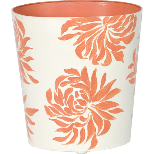 Dahlia Wastebasket by Worlds Away. Made from metal in a coastal style.