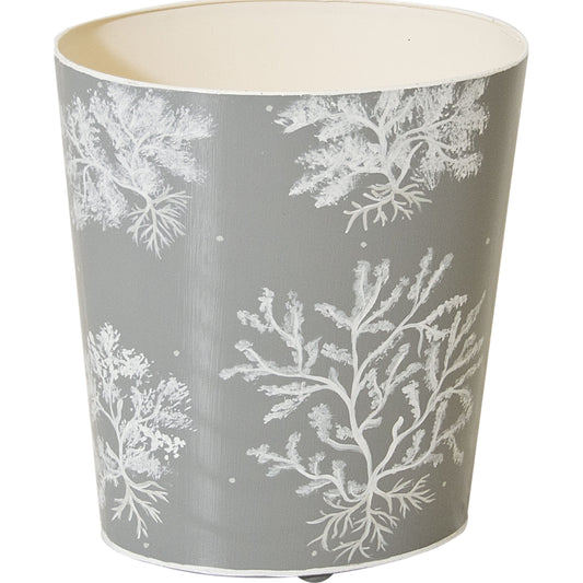Frost Wastebasket by Worlds Away in natural. Made from metal in a coastal style.