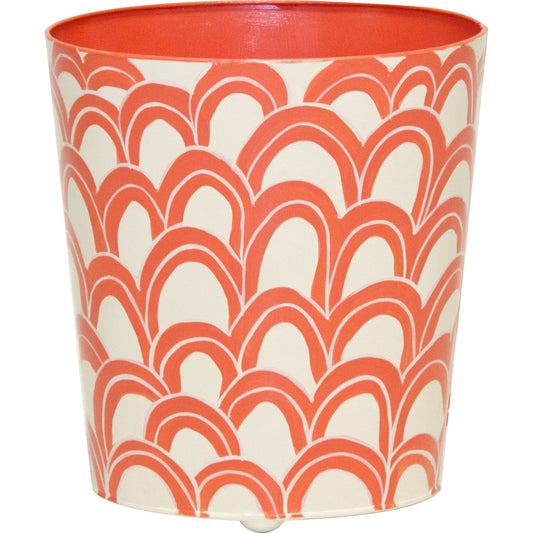 Gaston Wastebasket by Worlds Away. Made from metal in a coastal style.