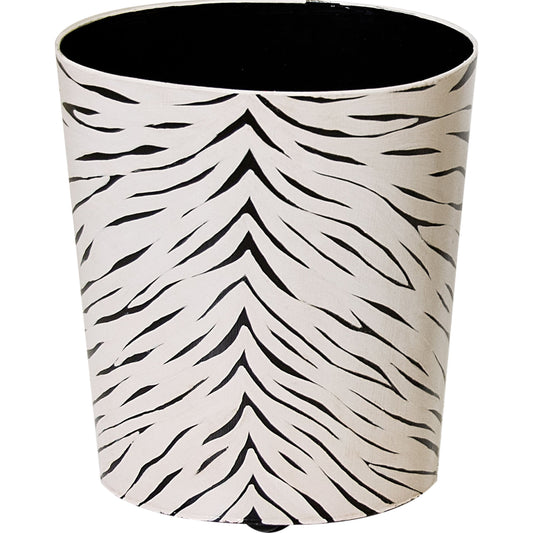 Hide Wastebasket by Worlds Away in natural. Made from metal in a eclectic & global style.