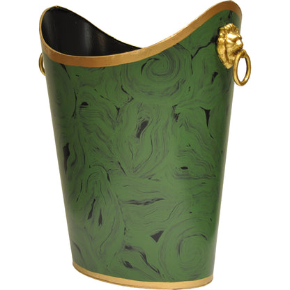 Oval Patterned Wastebasket by Worlds Away. Made from metal in a eclectic & global style.