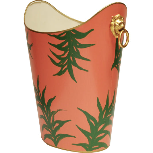 Oval Patterned Wastebasket by Worlds Away. Made from metal in a eclectic & global style.