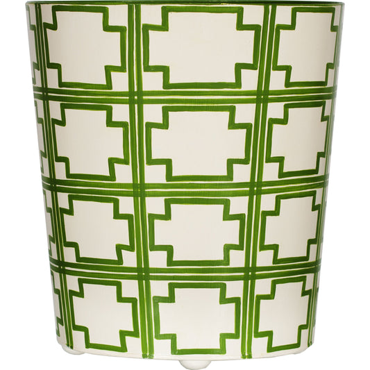 Squared Wastebasket by Worlds Away. Made from metal in a eclectic & global style.