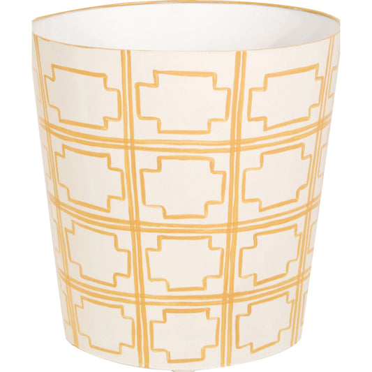 Squared Wastebasket by Worlds Away. Made from metal in a eclectic & global style.