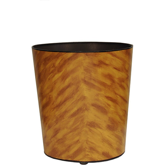 Tortoise Oval Wastebasket by Worlds Away. Made from metal in a rustic style.