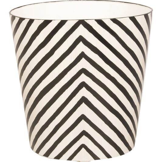 Zebra Wastebasket by Worlds Away. Made from metal in a eclectic & global style.