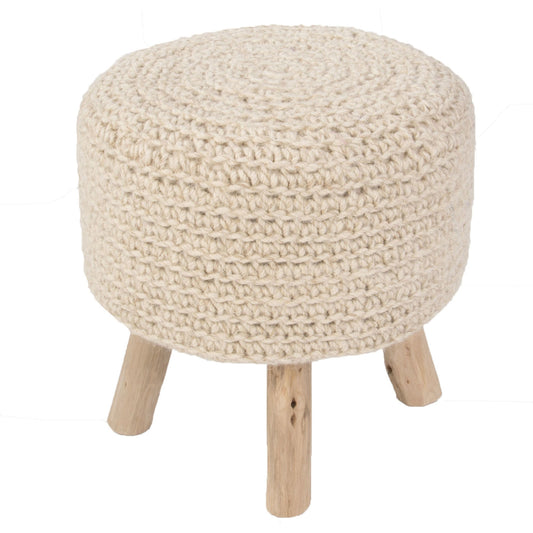 Montana Stool by Jaipur Living. Made from 100% wool in a cottage & farmhouse style.