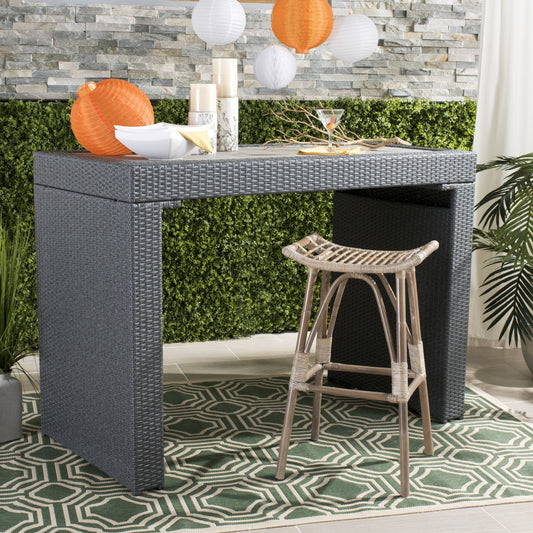 Coffey Rattan Barstool by HedgeApple Essentials. Made from mindi in a coastal style.