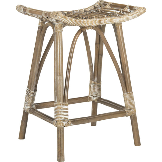 Coffey Rattan Barstool by HedgeApple Essentials. Made from mindi in a coastal style.