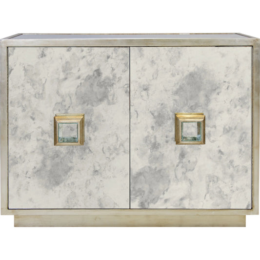 Winslow Cabinet by Worlds Away. Made from hardwood solids, mdf, glass, metal in a modern style.