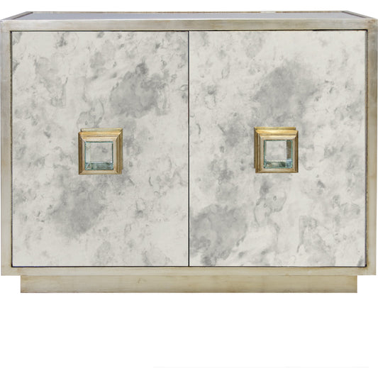 Winslow Cabinet by Worlds Away. Made from hardwood solids, mdf, glass, metal in a modern style.